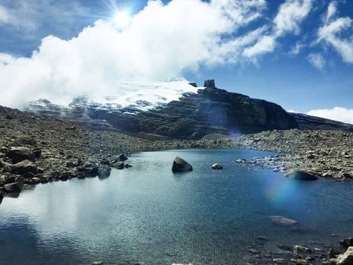 Pisc.LopezMarce en Hamelin: Paisaje  (Güicán), #invierno20 #nevado #naturalezacolombiana #nature #landscape #paisaje #laguna #nubes #cieloconencanto 