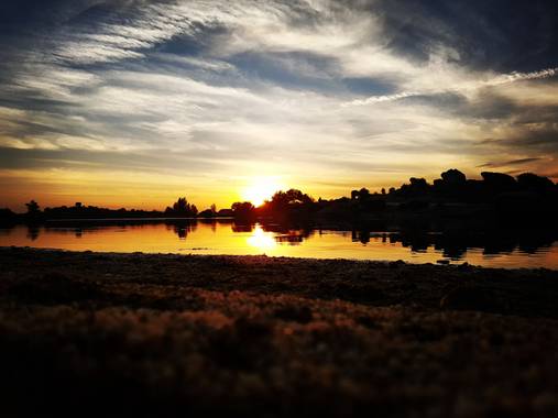 Ana Guillén en Hamelin: Paisaje  (Malpartida de Cáceres), Atardecer en Los Barruecos