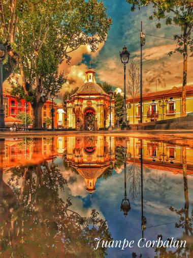 Juan Pedro Corbalan Corbalan en Hamelin: Paisaje  (Caravaca de la Cruz), El templete en charco