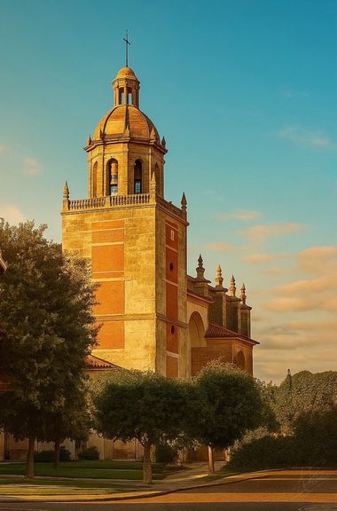 Adrian.prado23 en Hamelin: Paisaje  (Avenida Historiador Ramírez), #spain #palencia #iglesia #atardecer #amanecer #sol #verano2025 #2025