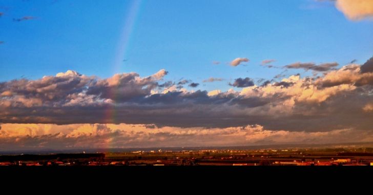 Esar en Hamelin: Paisaje, #rainbow #sky #clouds #sunset 