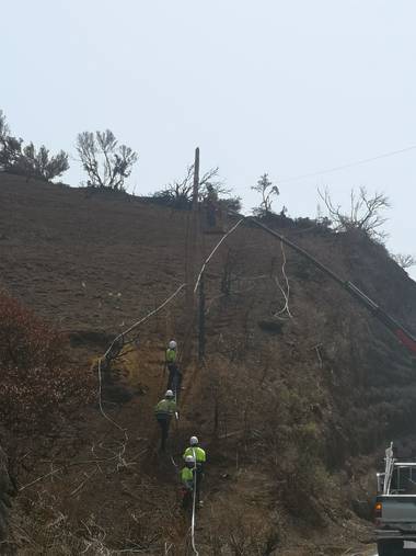 javicabl32 en Hamelin: Paisaje  (Garafía), Incendio  y recolocacion de las telecomunicaciones TELEFONICA