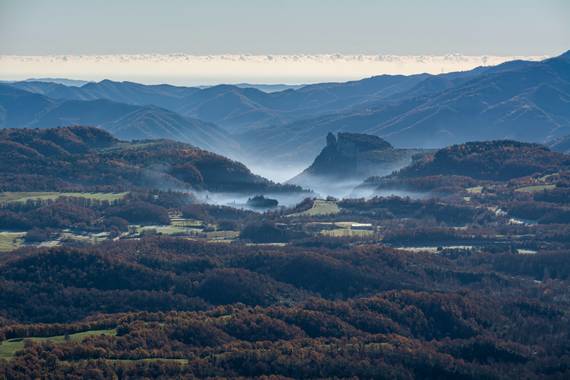 Peremateo en Hamelin: Paisaje  (Rupit i Pruit), Mirador del bassis.