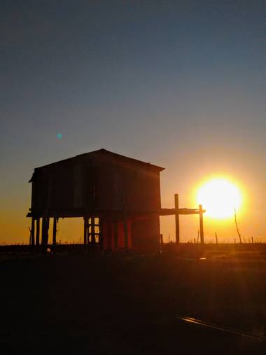 alejandrogeorgeos en Hamelin: Paisaje, Atardecer en la isla,foto tomada frente al rancho de un pescador.