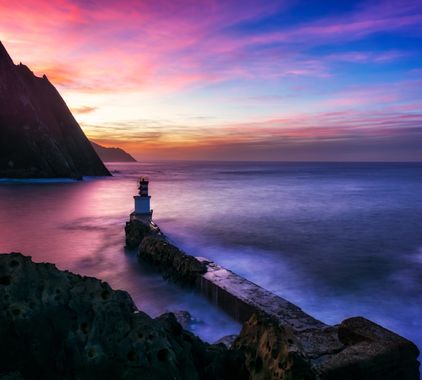ekaitzoleadelgado en Hamelin: Paisaje  (Pasajes), 
#sunsetphotography #sunset #atardecer #euskadi #sunsets #mar 