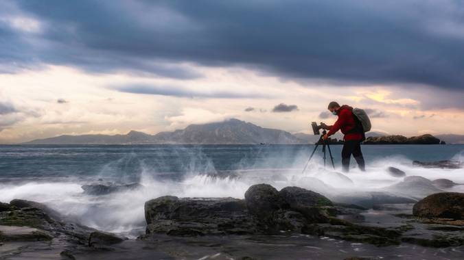 David Rubio en Hamelin: Paisaje  (Algeciras), Pues aquí os dejo una toma realizada durante la Salida Fotográfica de la Asociación InFocus en Cala Secreta, ...