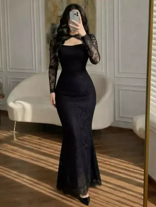 قماش دنتيل مبطن جورسيه