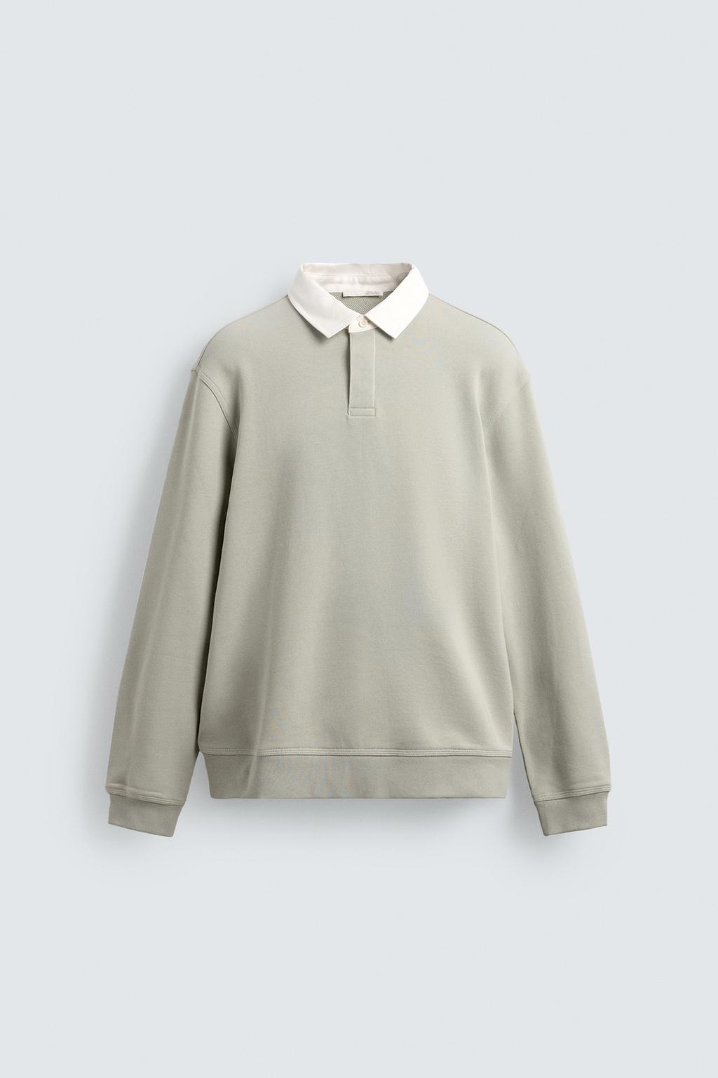 SUDADERA POLO CUELLO CONTRASTE