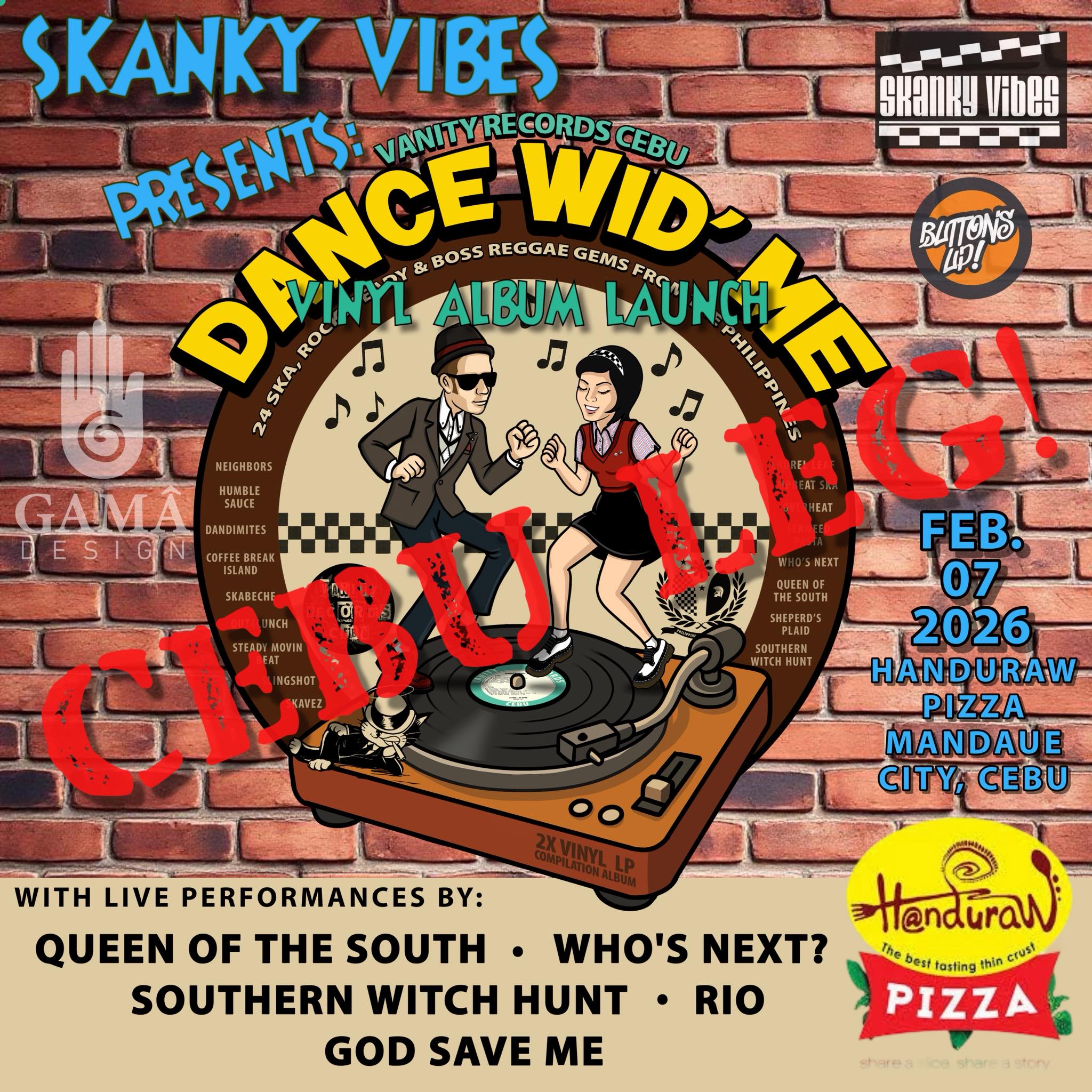 DANCE WID’ ME - Vinyl Album Launch - CEBU LEG event poster