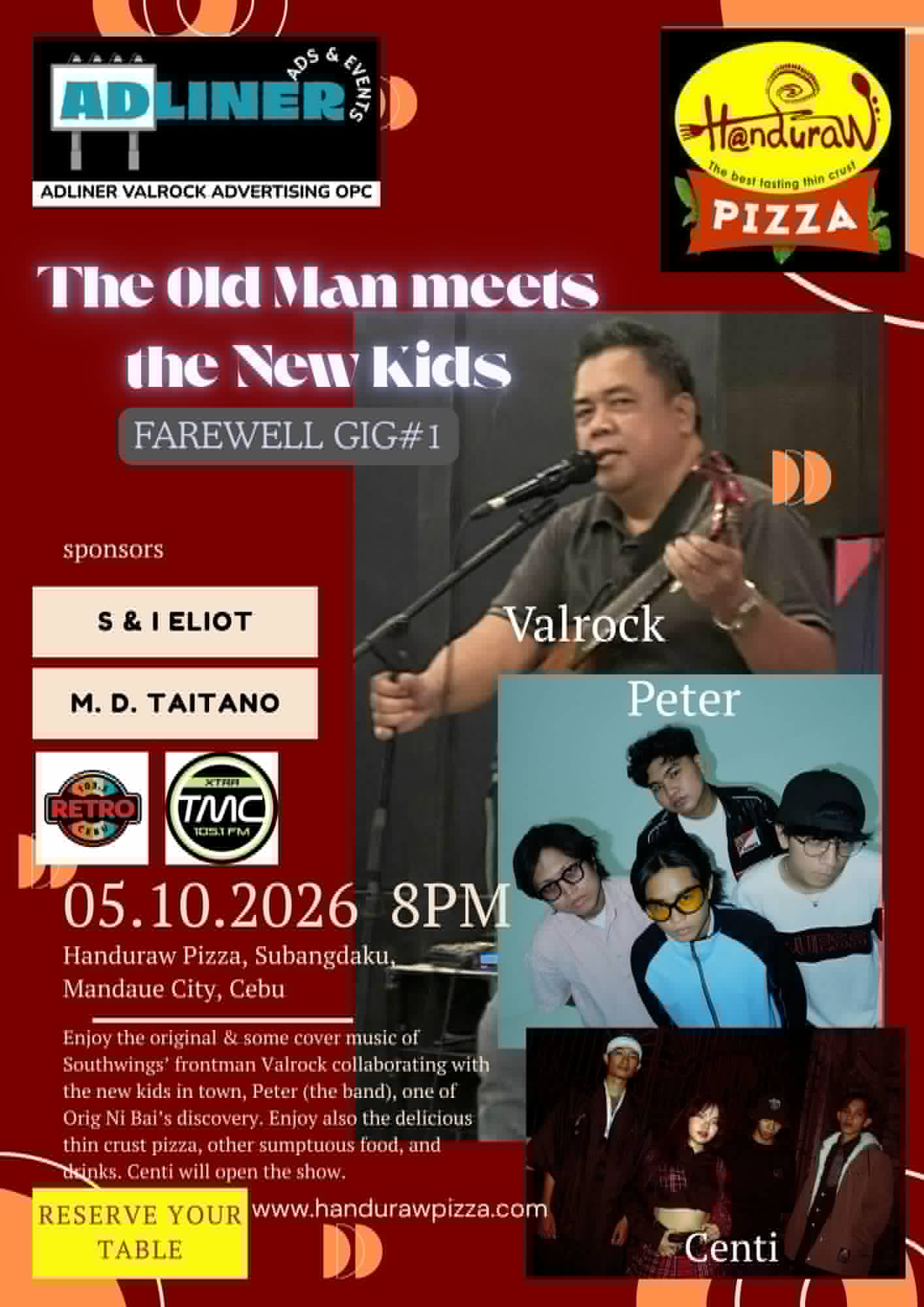 The Old Man Meets the New Kids - A Farewell Gig event poster
