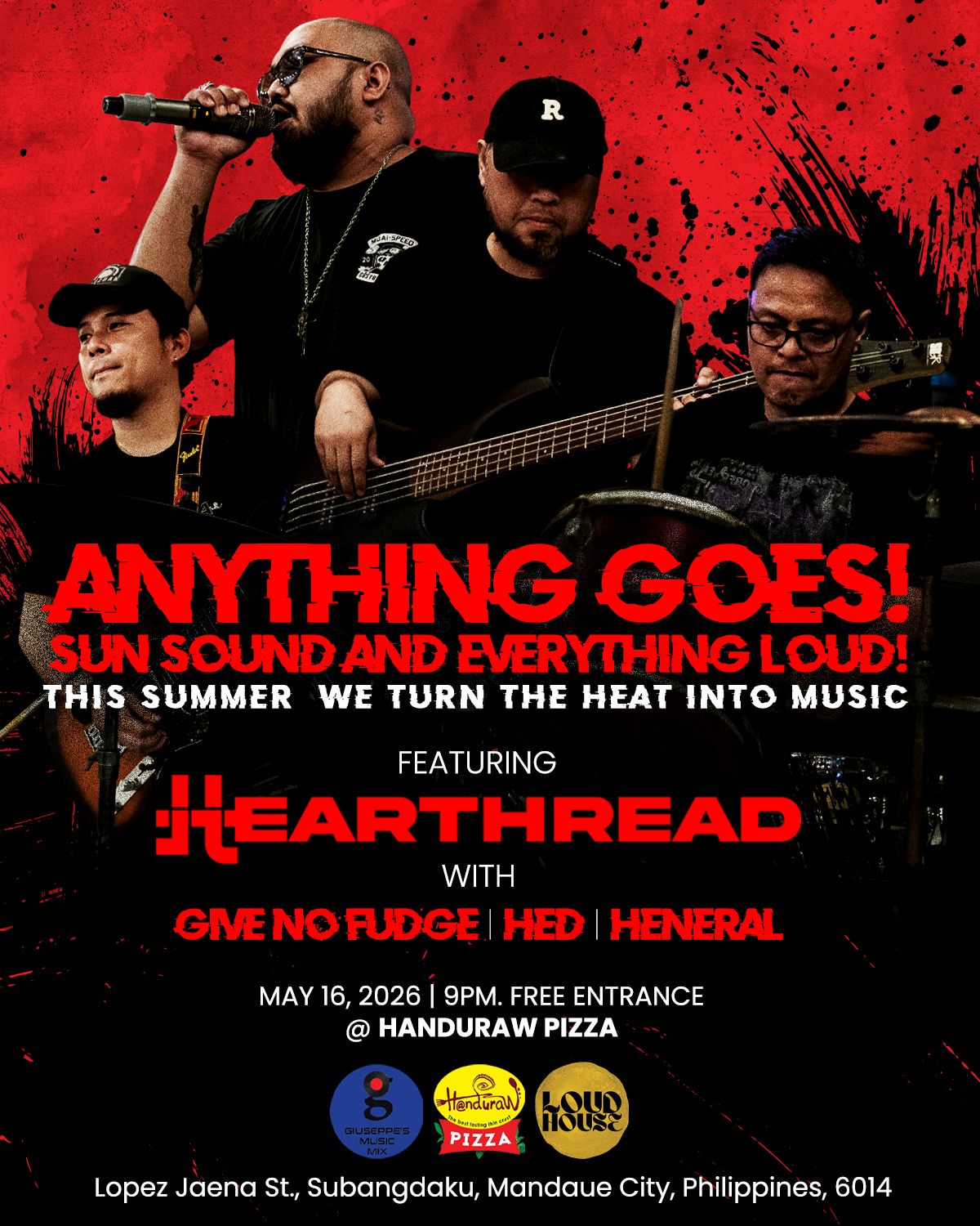 Giuseppe's Music Mix Anything Goes event poster