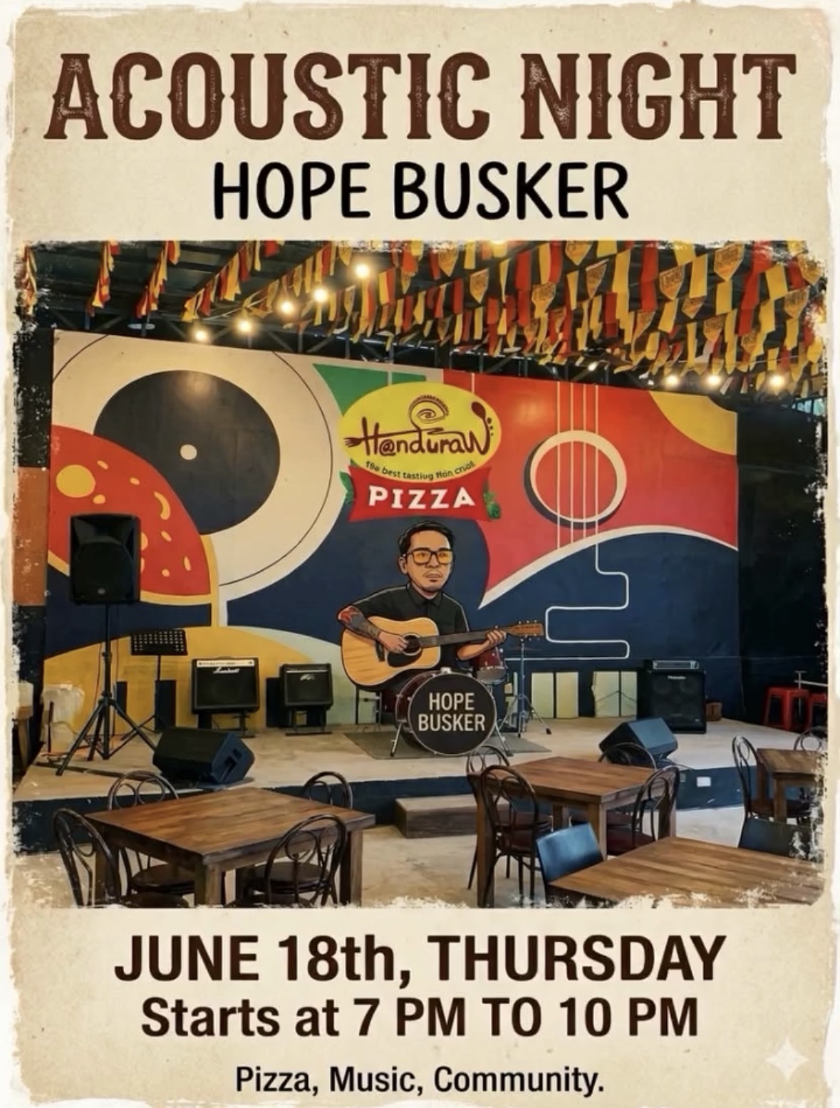 Acoustic Open Mic Night event poster