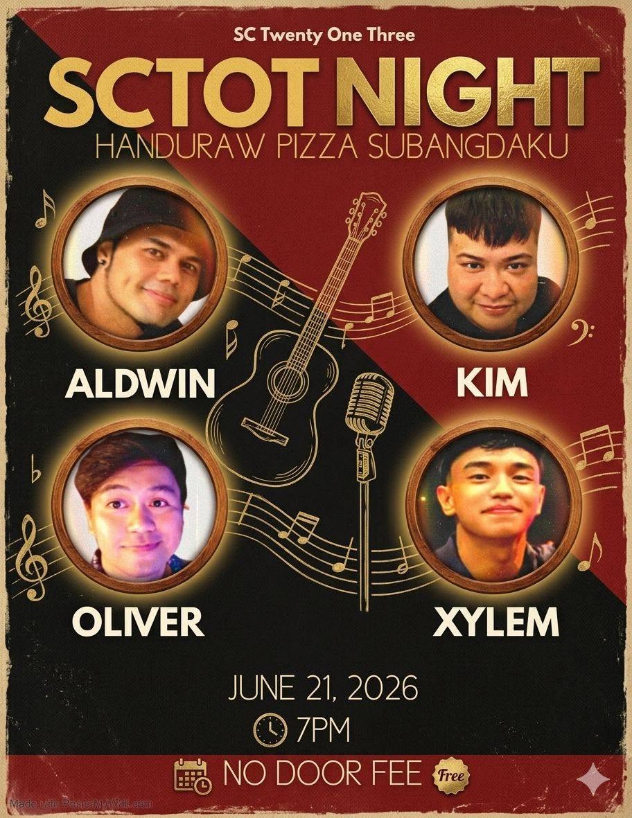 Acoustica with SCTOT Artists event poster