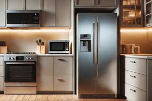 Kitchen cleaning with appliance