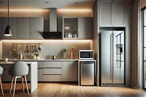 Kitchen cleaning with appliances