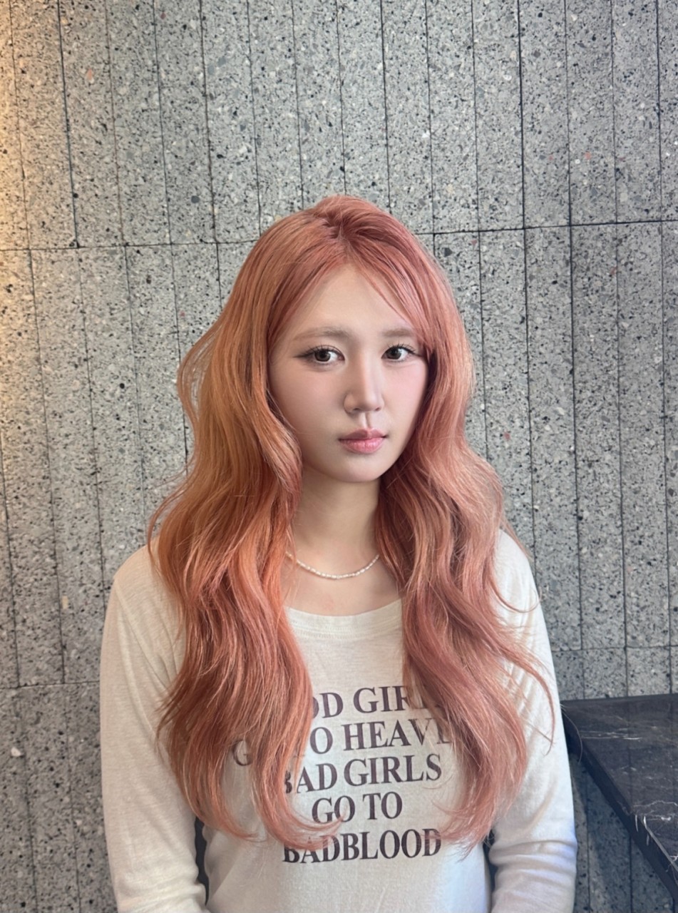 코랄핑크 탈색 