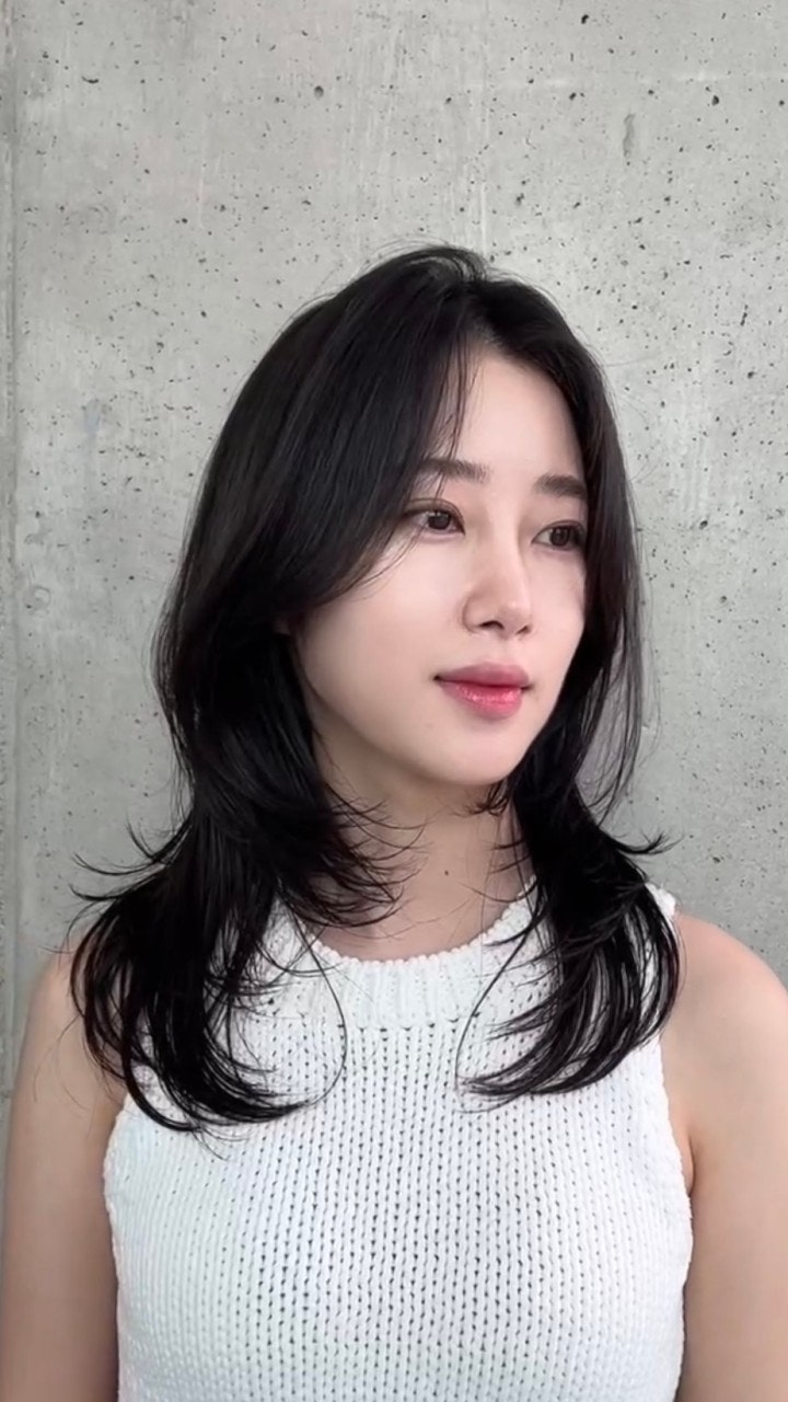 허쉬펌 레이어드컷 C컬펌 레이어드펌 