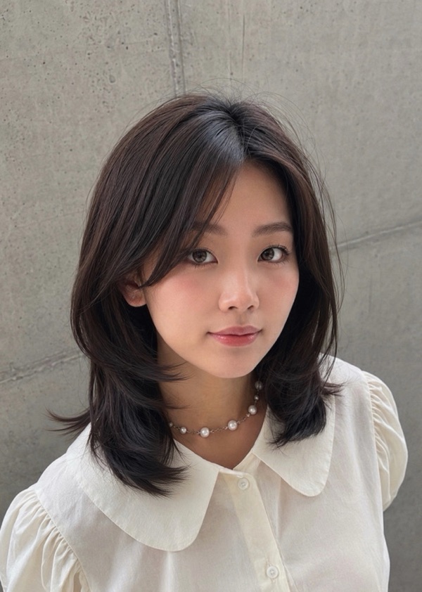 중단발레이어드컷
미디움기장에 뻗친머리가 고민이신분께 추천합니다