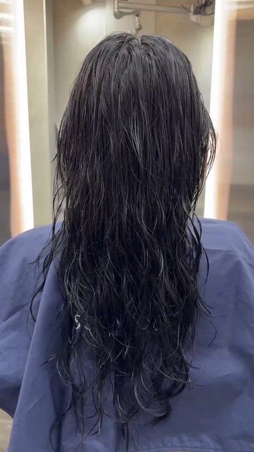 long curly style