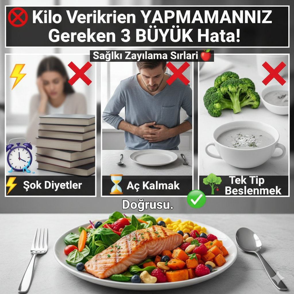 ​🚫 Kilo Verirken YAPMAMANIZ Gereken 3 BÜYÜK Hata! Sağlıklı Zayıflama Sırları 🍎