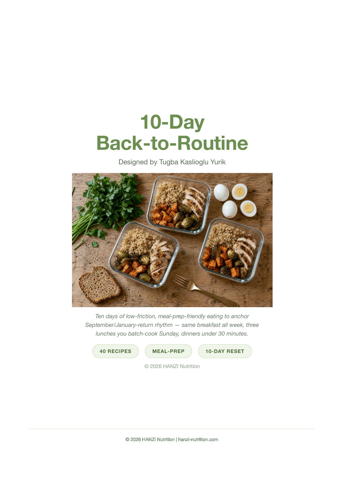 10-Day Back-to-Routine