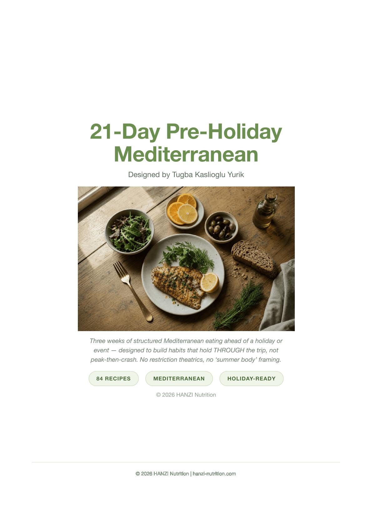 21-Day Pre-Holiday Mediterranean