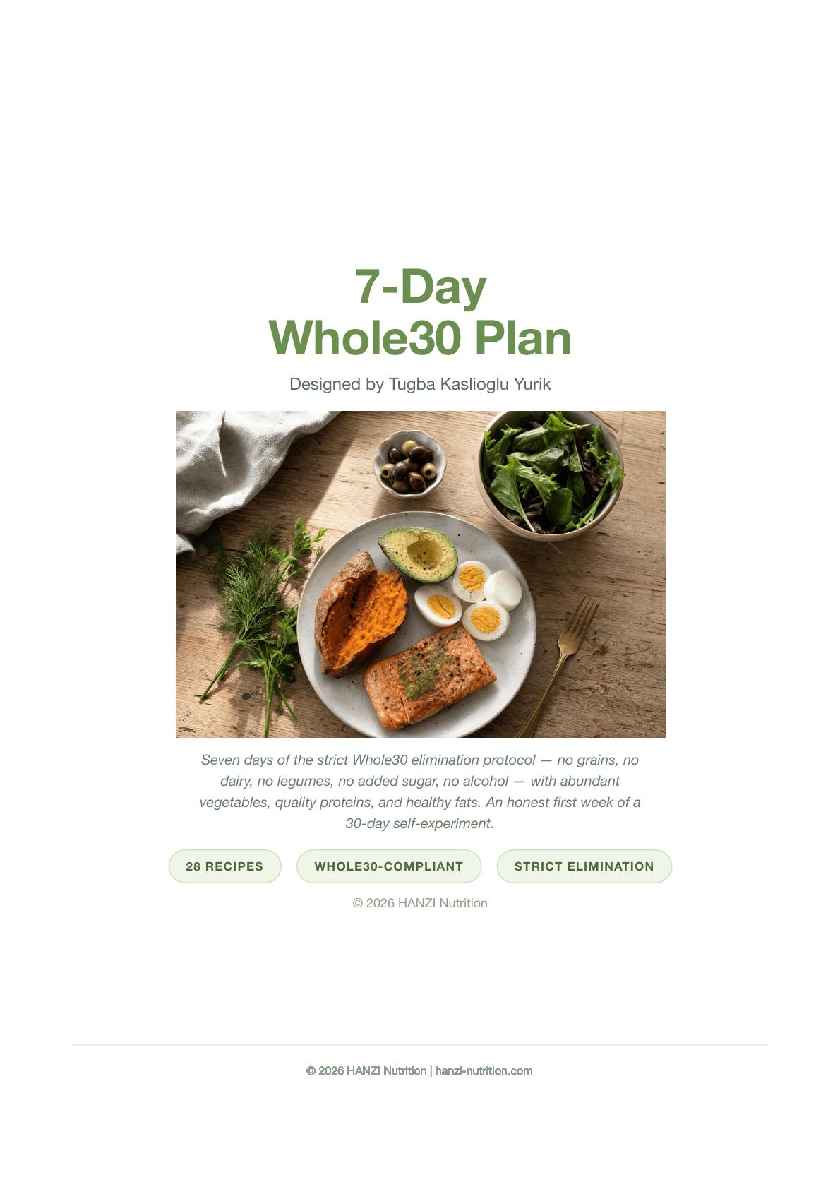 7-Day Whole30 Sampler Plan