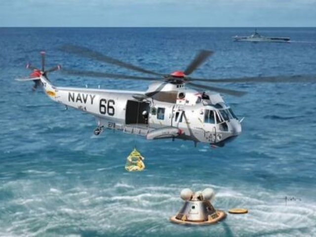 「アポロ回収作戦」SH-3D「ヘリコプター66」&アポロ司令船