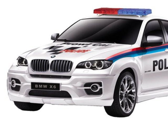 1/24 RCカー BMW ポリスカー (白) 2.4GHz