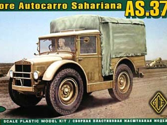 イタリア AS.37 カーゴ 4輪トラクター サファリアーナ (砂漠仕様)1/72