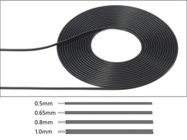 パイピングケーブル 外径φ1.0mm(ブラック)