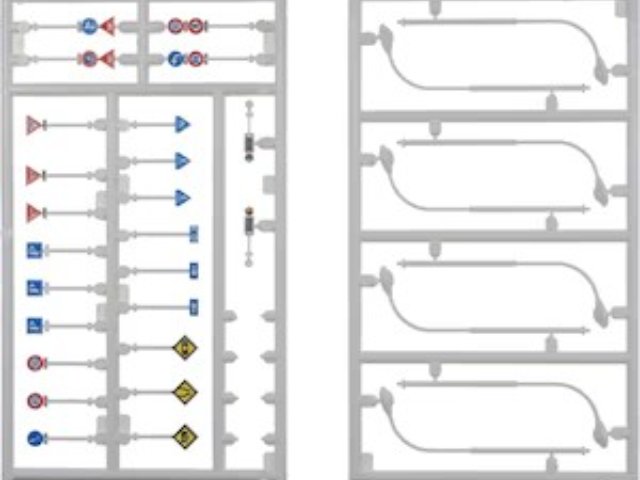 着色済み 道路標識