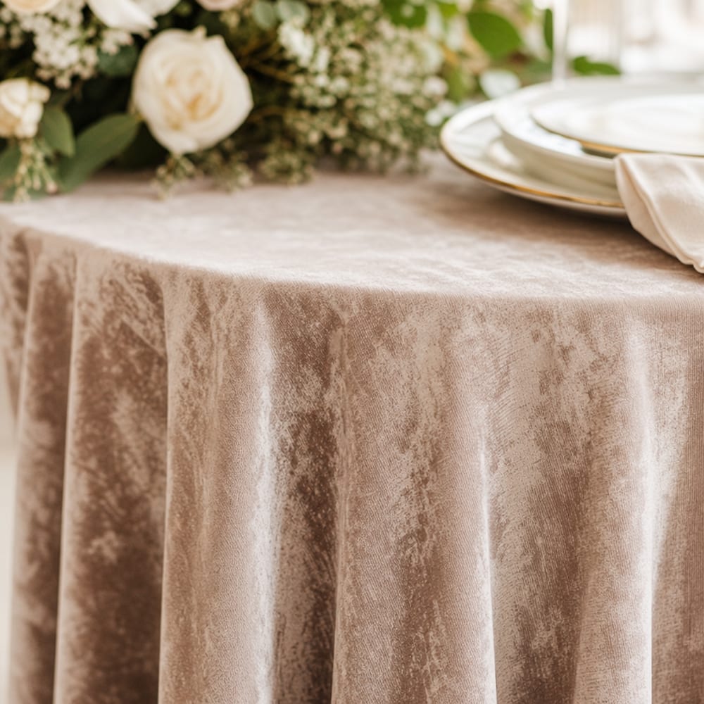 Luxurious Velvet Table Linens