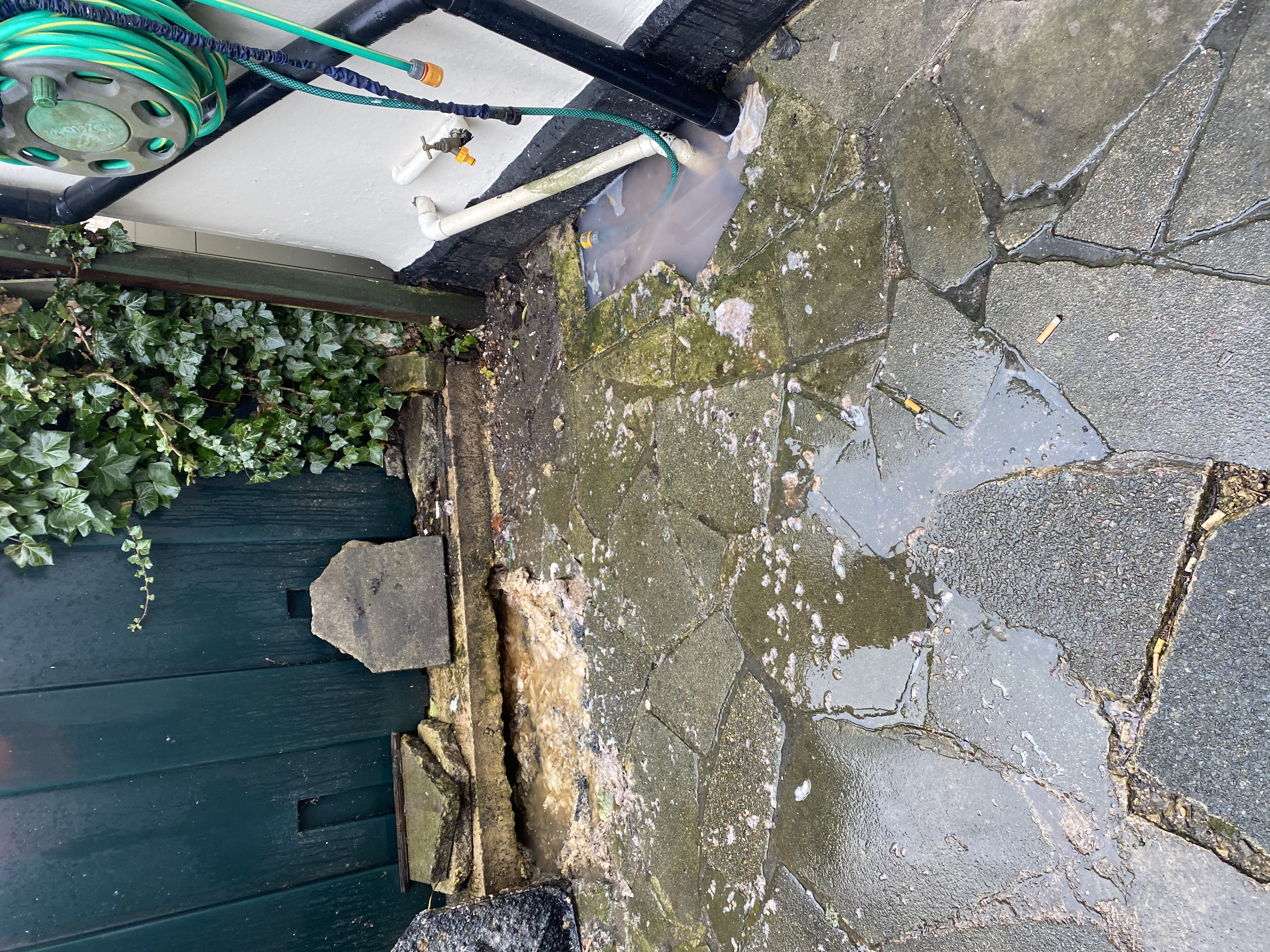 Manhole access point during clearance