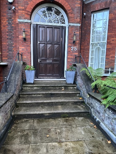 Blocked surface water drainage identified at the front of a Hampstead property (NW3).