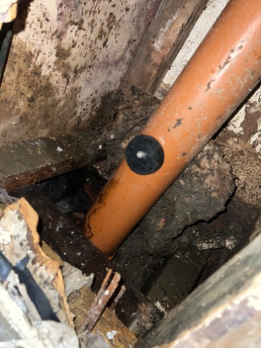Heavily compacted wipes recovered from a severely blocked drain in WV14 Bilston.