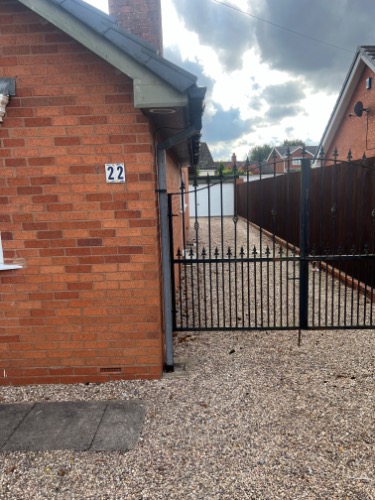 Blocked gully identified at a residential property in Stafford prior to clearance.