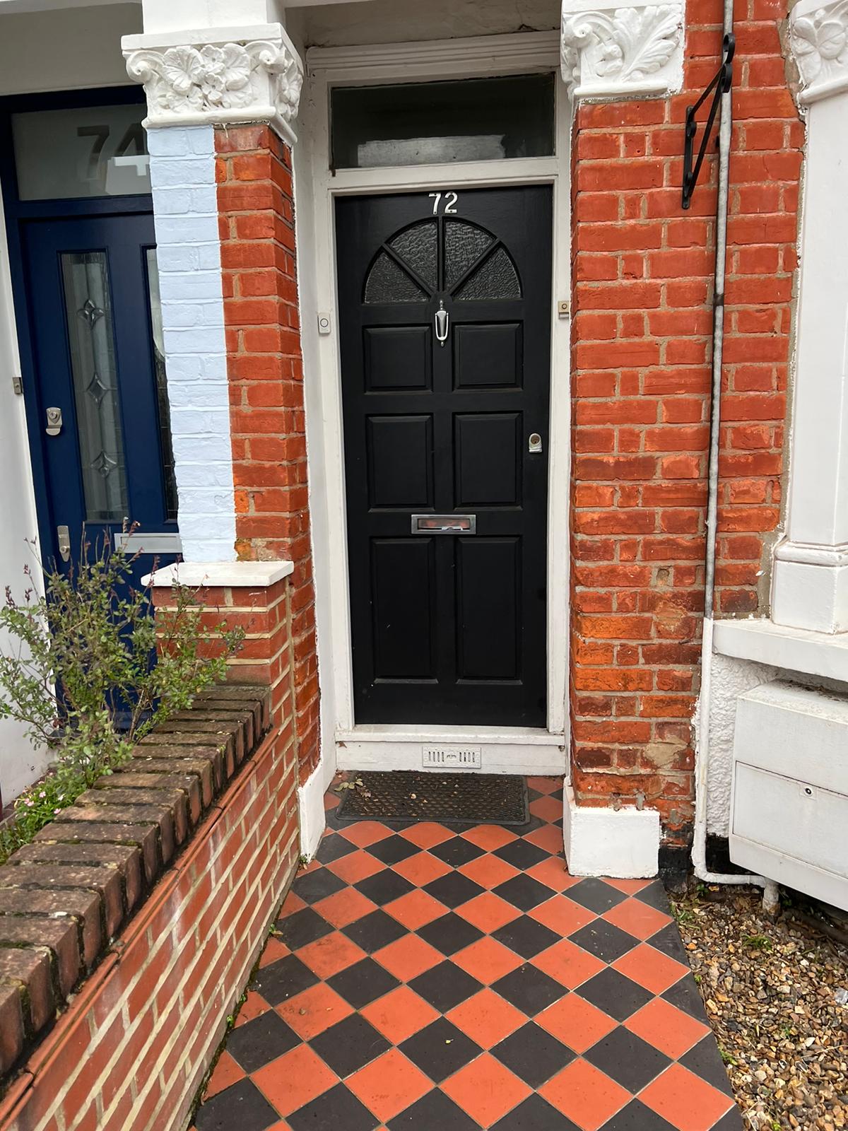 Blocked gully assessed at a residential property in Ealing, where wipes and fat build-up were contributing to sewage overflow.