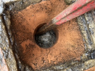 Gully excavation carried out at a property in Stanford-le-Hope during soakaway investigation.