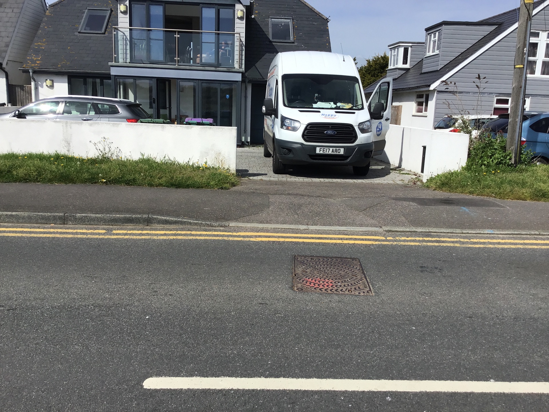 Drainage access point used during an HPWJ attempt at a property in New Romney (TN28).