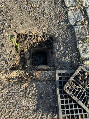 Excavation carried out to access broken drain pipework at a property in Portslade (BN42).