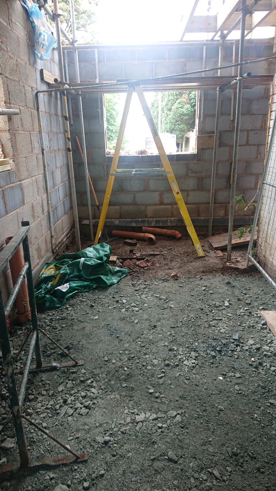 Incorrectly installed drainage pipework terminating into a bottle gully at a site in Halesowen (B62).