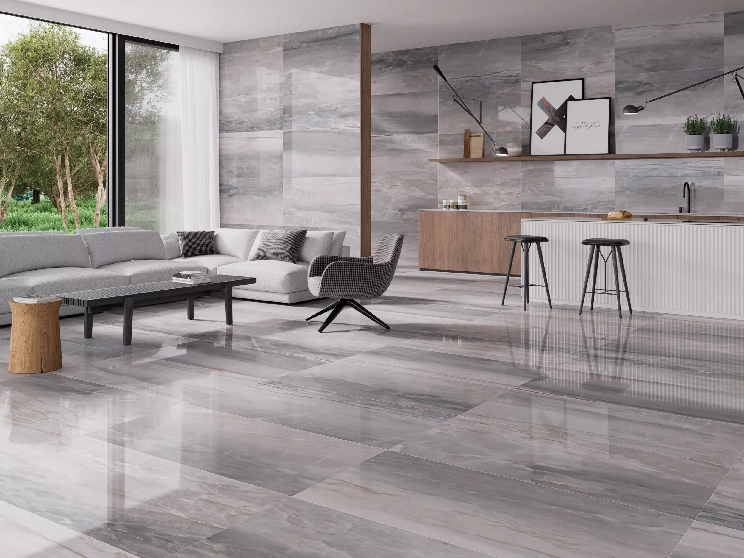Celine Ice Polished Porcelain Tile