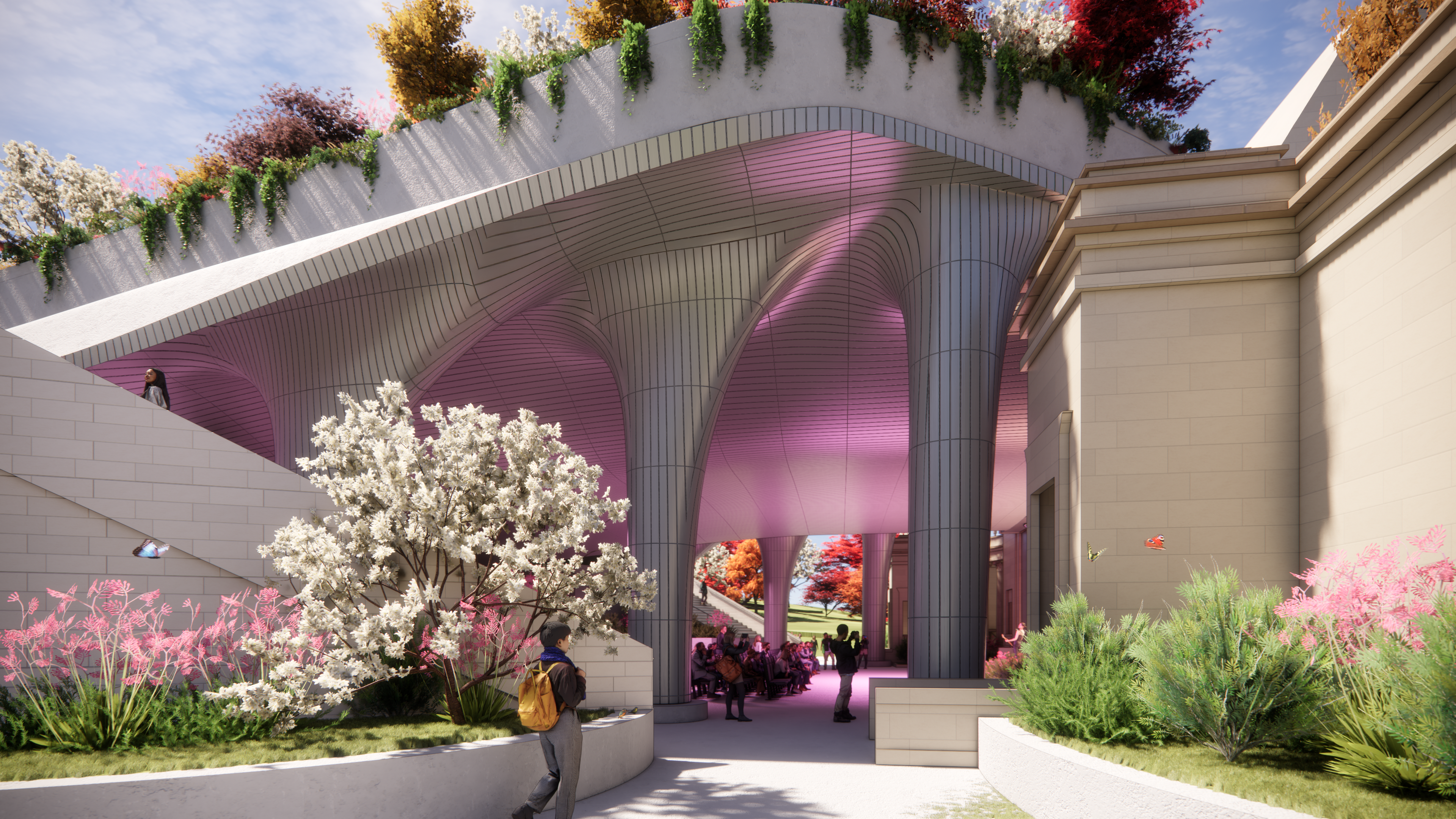 Background of architectural renderings