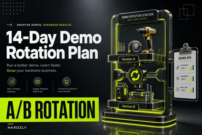 14‑day demo rotation experiment plan to validate in‑store merchandising changes
