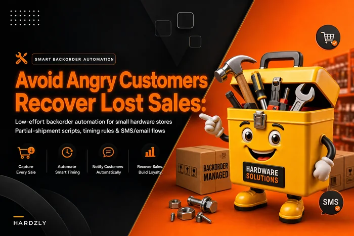 Avoid angry customers and lost sales: low-effort backorder automation and partial-shipment scripts for small hardware stores