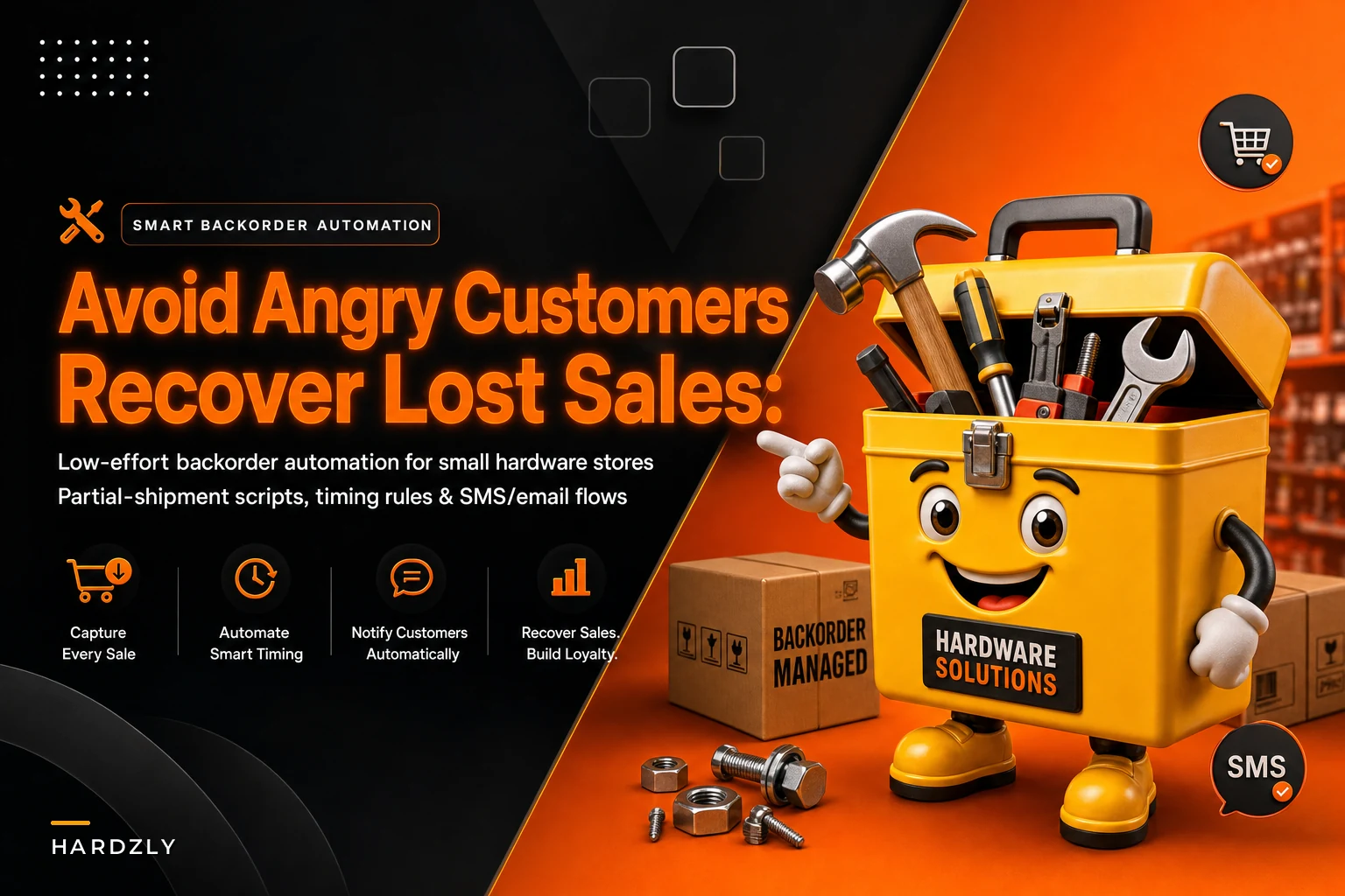 Avoid angry customers and lost sales: low-effort backorder automation and partial-shipment scripts for small hardware stores