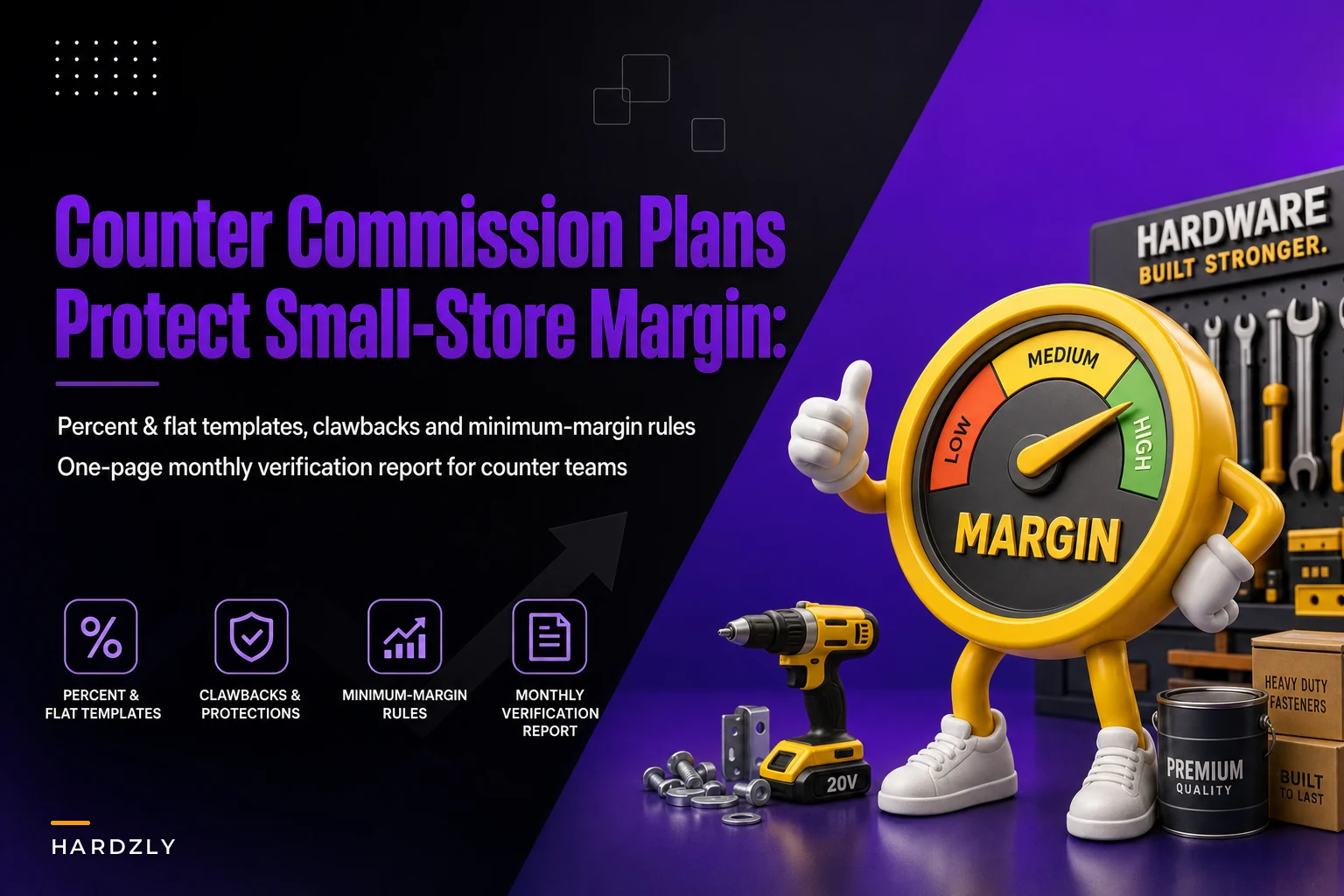 Counter commission & incentive plans to protect margin for small stores