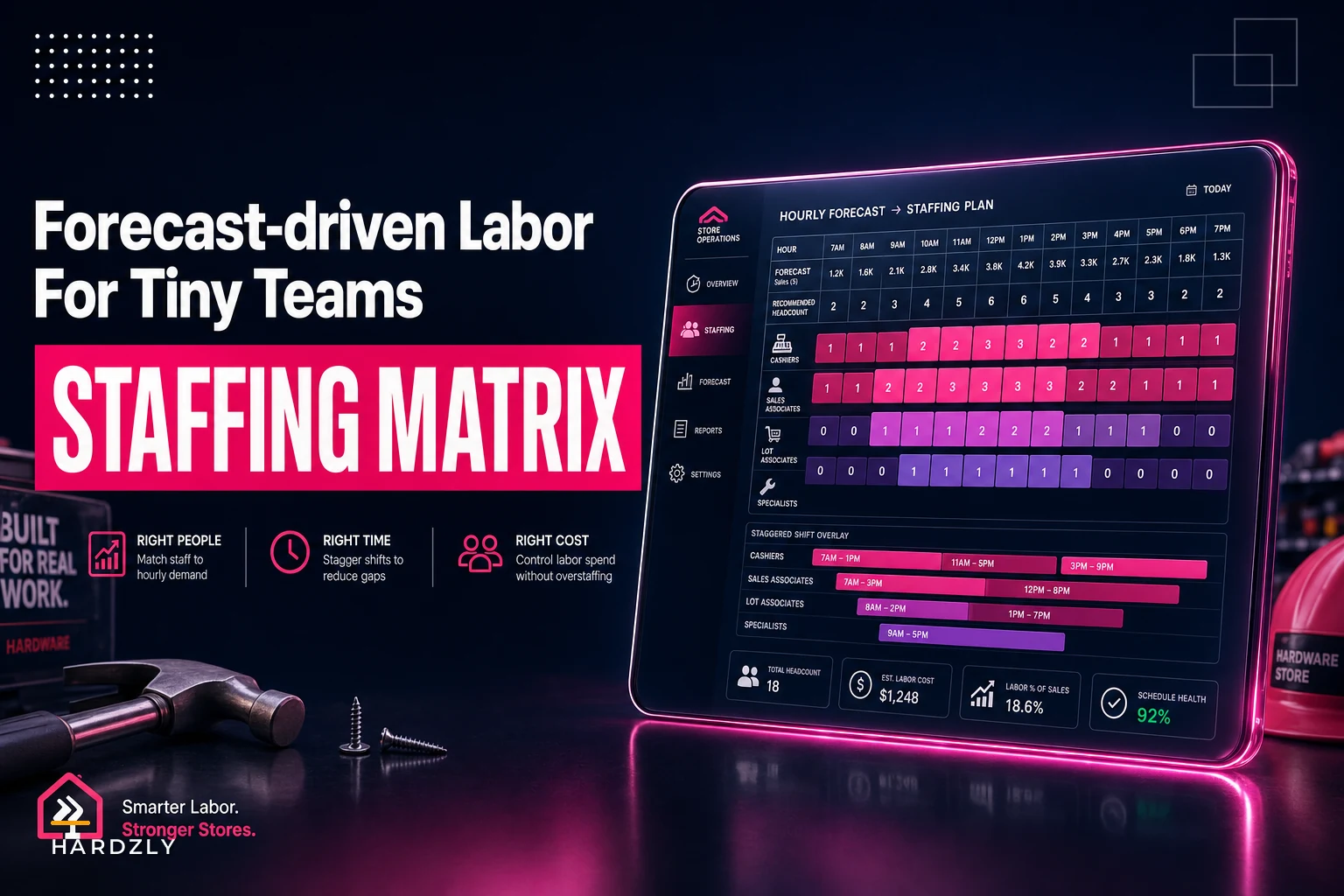 Forecast-driven labor scheduling to protect margin for tiny teams