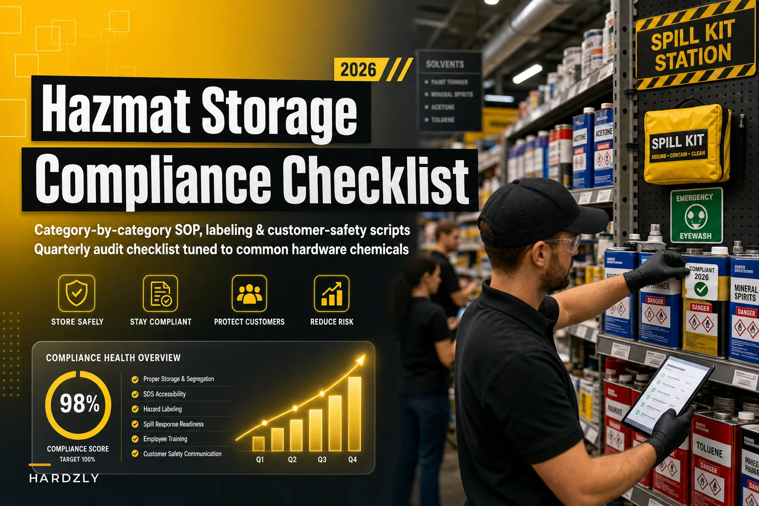 Hazmat Storage & Compliance Checklist for Small Hardware Stores: Category-by-Category SOP, Labeling and a Quarterly Audit